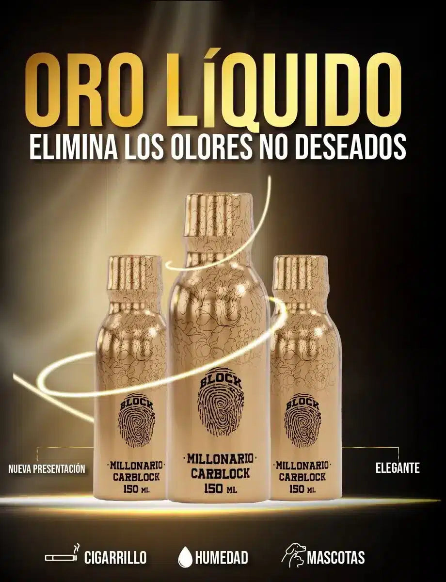 AROMA PARA VEHÍCUOS PREMIUM Carblock Millonario™ | 4 MESES DE DURACIÓN