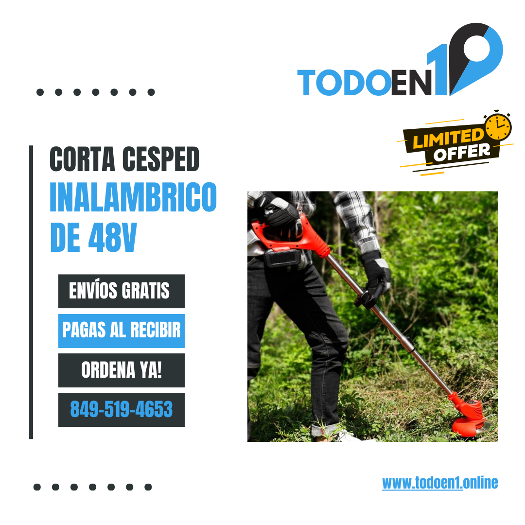 🌿 ¡Potencia sin cables! Descubre el nuevo cortacésped 48V que lo hace todo más fácil ✨