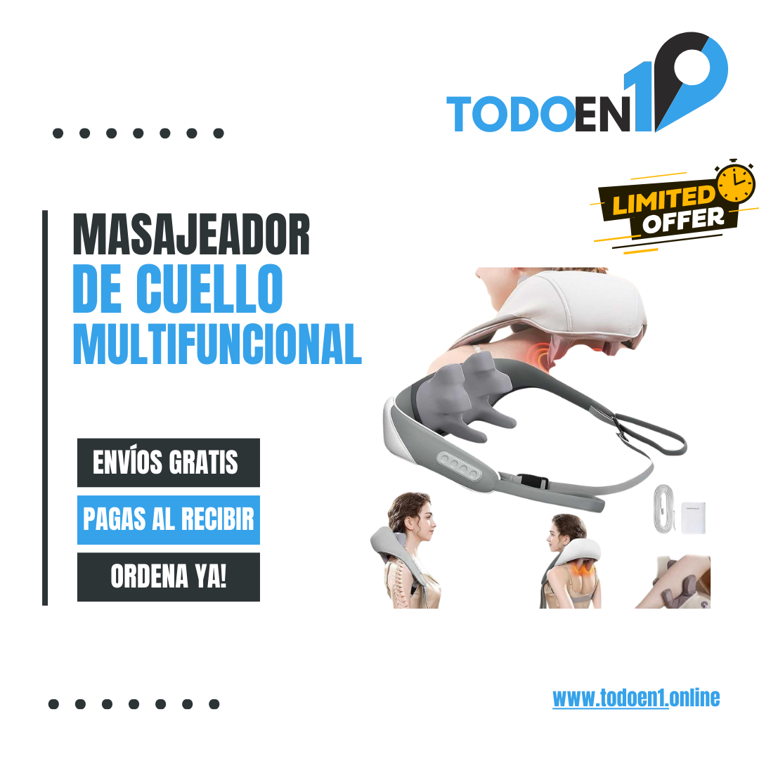 💆♂️Masajeador de cuello multifuncional! Dile adiós al estrés💆♀️