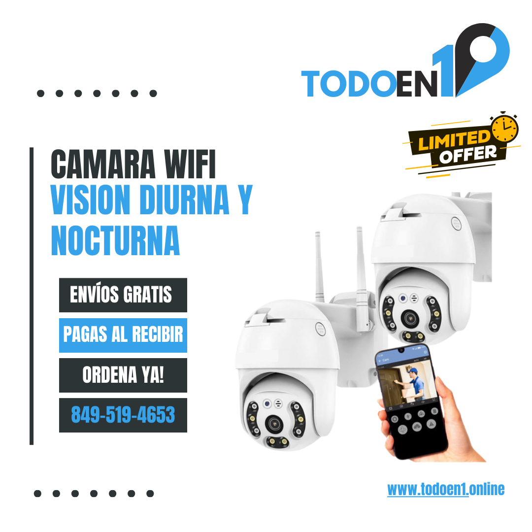 📱CAMARA WIFI DE EXTERIOR 🏠 Tu hogar siempre bajo control, estés donde estés🔒