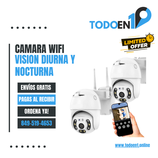 📱CAMARA WIFI DE EXTERIOR 🏠 Tu hogar siempre bajo control, estés donde estés🔒