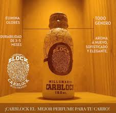 AROMA PARA VEHÍCUOS PREMIUM Carblock Millonario™ | 4 MESES DE DURACIÓN