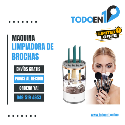 🧖‍♀️🧼¡Brochas limpias en segundos! ✨💄 Descubre la revolución del maquillaje.