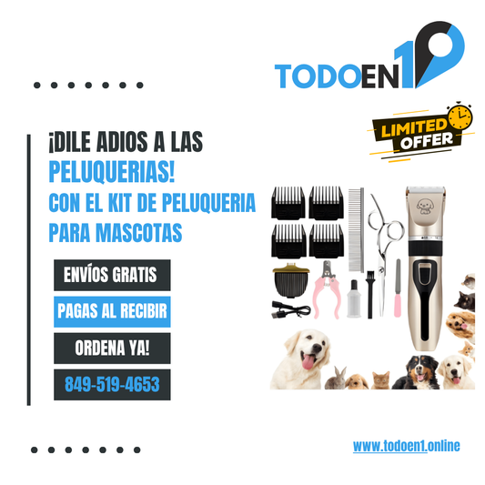 🐶 ¡Afeita a tu mascota en casa como un profesional!✂️Con el kit de peluquería para mascotas 😻🐩