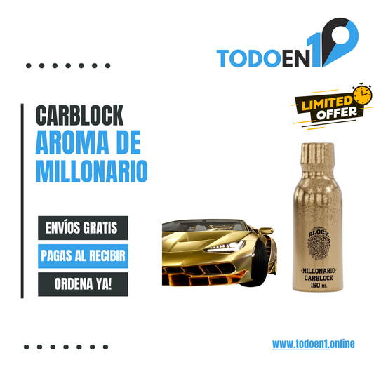 AROMA PARA VEHÍCUOS PREMIUM Carblock Millonario™ | 4 MESES DE DURACIÓN