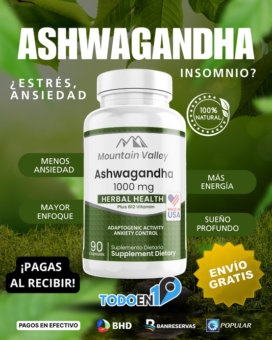 🧘‍♀️ Calma tu mente, duerme mejor y rinde al máximo con Ashwagandha 🌙