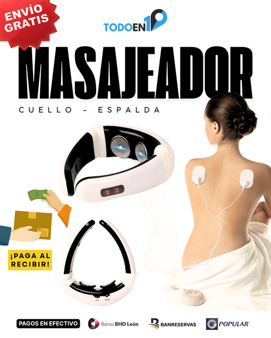 😌 Dile Adiós al Dolor de Cuello Sin Salir de Casa⭐Con El Masajeador De Cuello & Espalda💆‍♂️