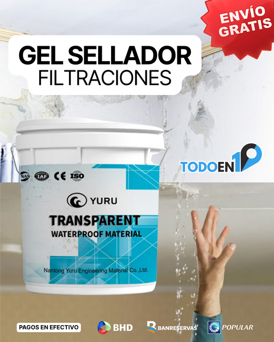 GEL SELLADOR: 🚿 ¡Sella goteras y fugas en minutos sin romper nada! 🔒