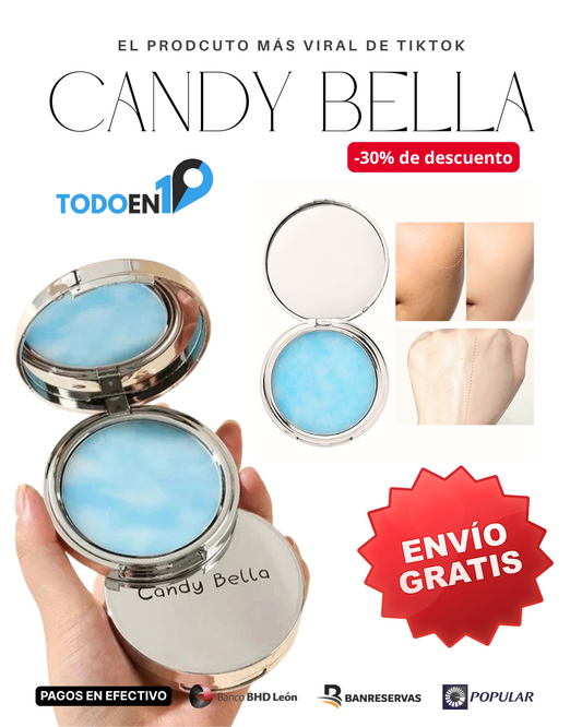 🧁CANDY BELLA: Polvo compacto que controla grasa, fija y embellece 💋